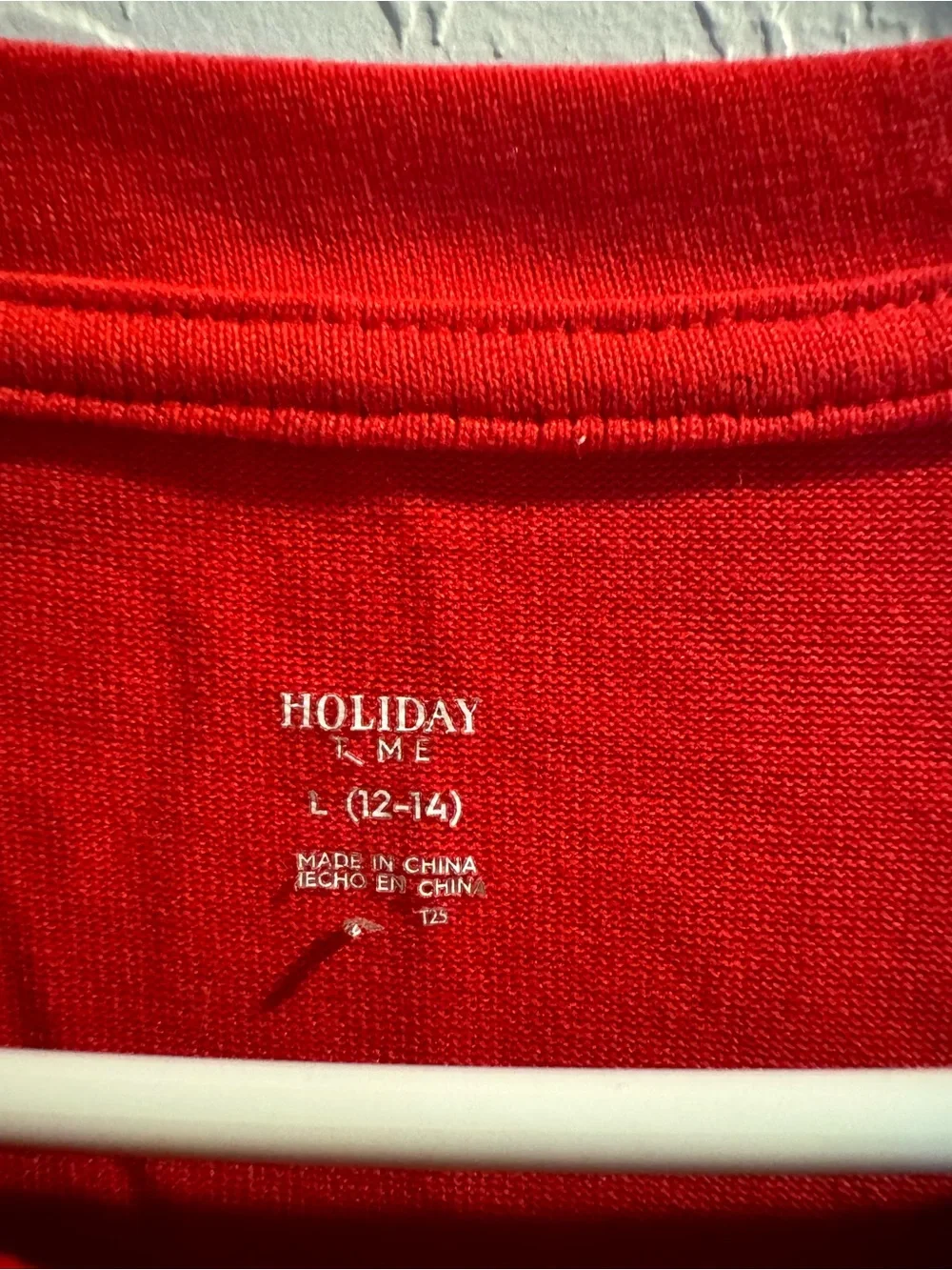 Holiday Time Red Sweatshirt with White 